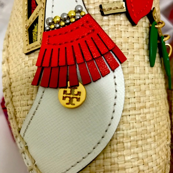 Tory Burch Parrot Espadrille Raffia/Calf Leather - Picture 4 of 13